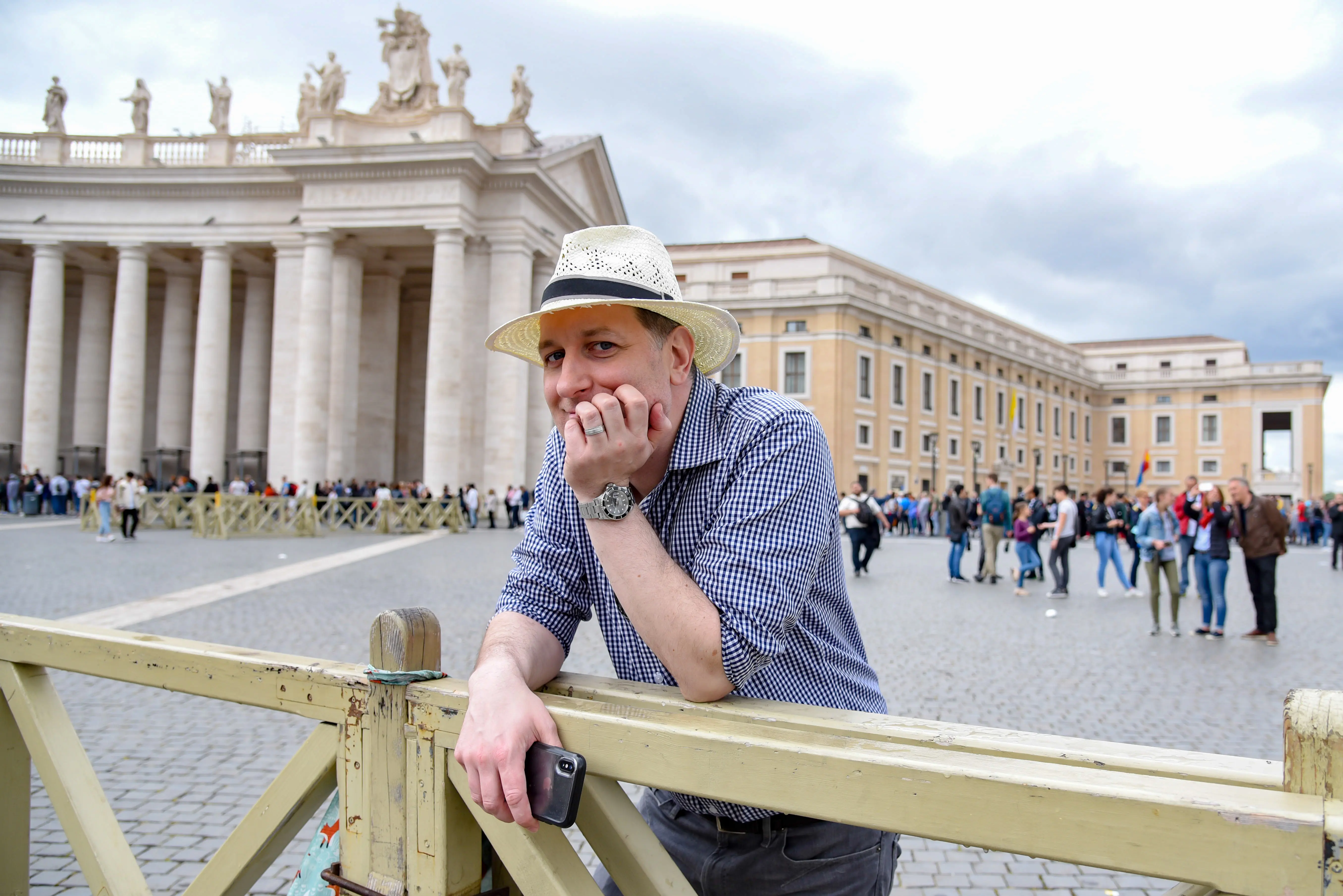 Steven Harms in St. Peter’s Square, Rome