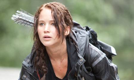 Profile of Jennifer Lawrence as Katniss