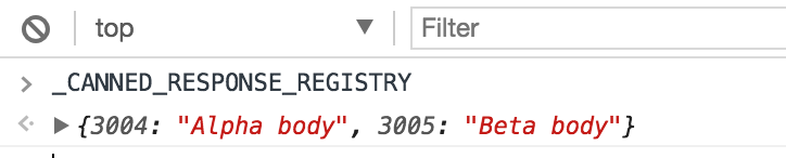 Contents of the _CANNED_RESPONSE_REGISTRY