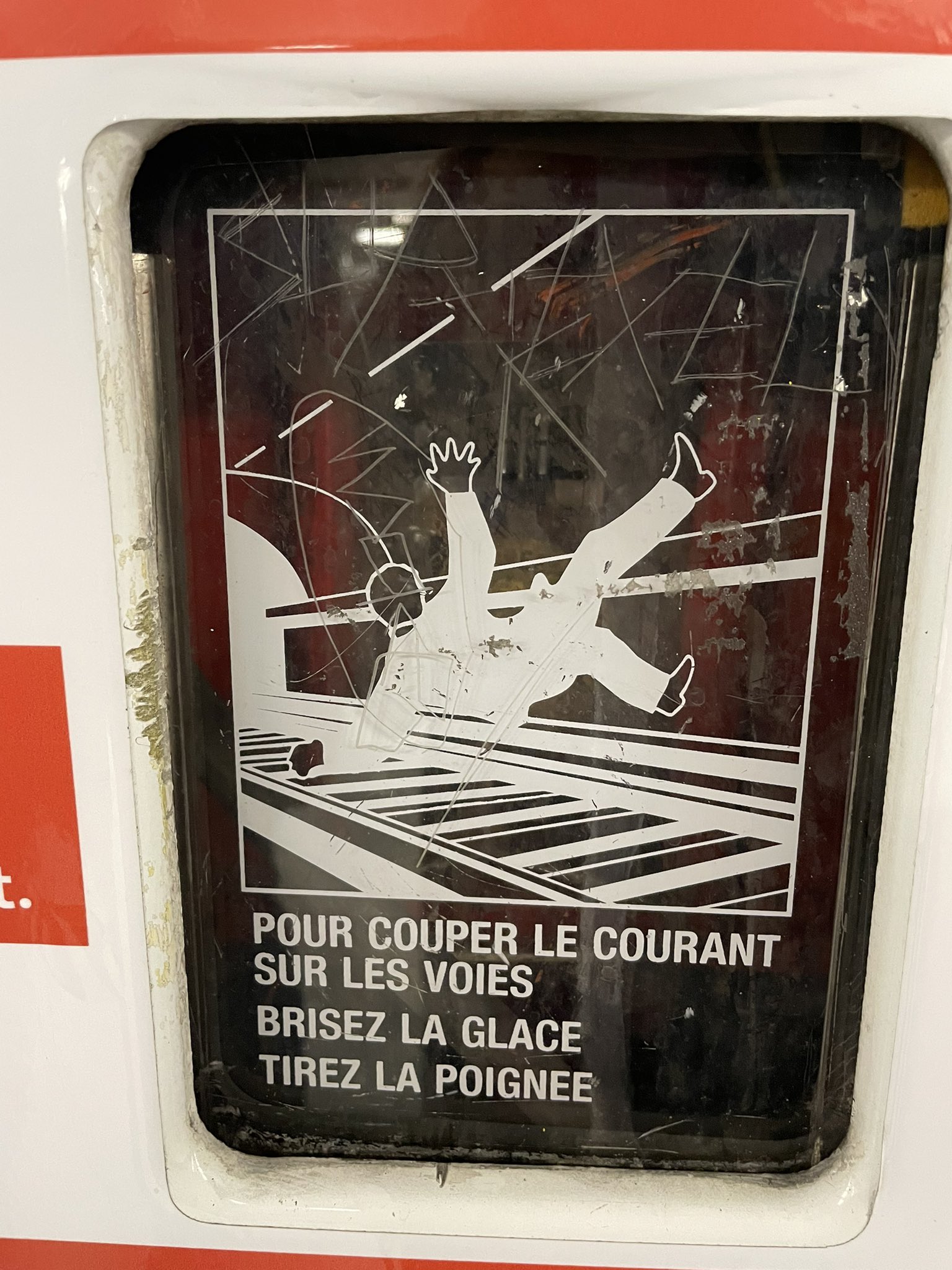 A warning to not breakdance on the subway rails