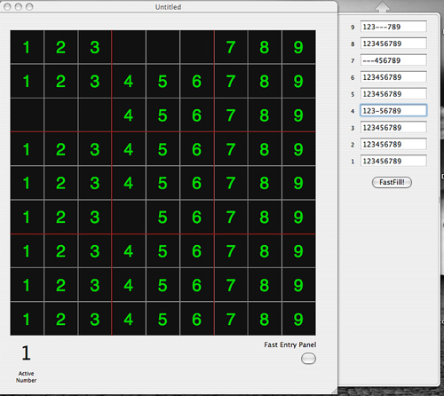 Using the fast-fill panel makes it easy to copy