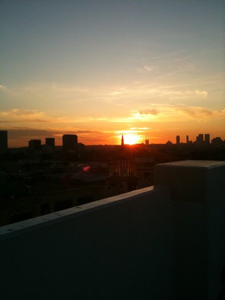 Sunset in LA&rsquo;s Grove.