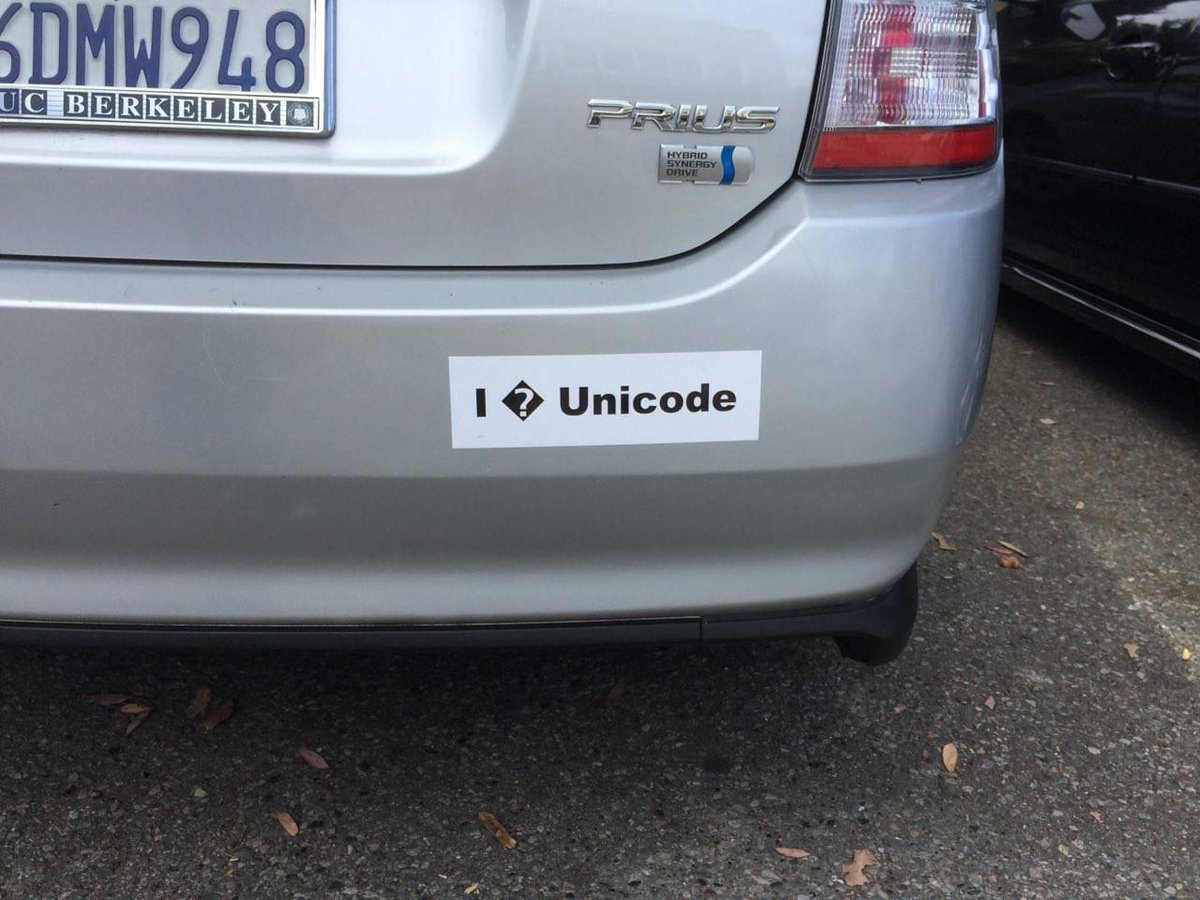 Unicode bumper sticker