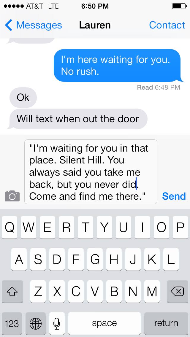 Scary text messages to your girlfriend.