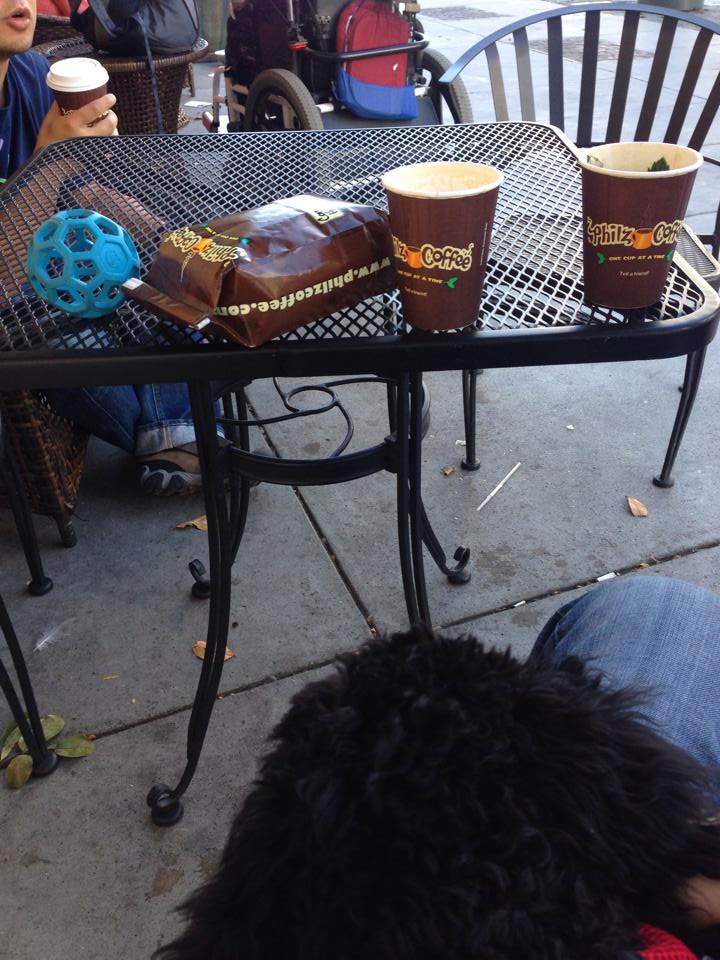 Chilling outside of Philz