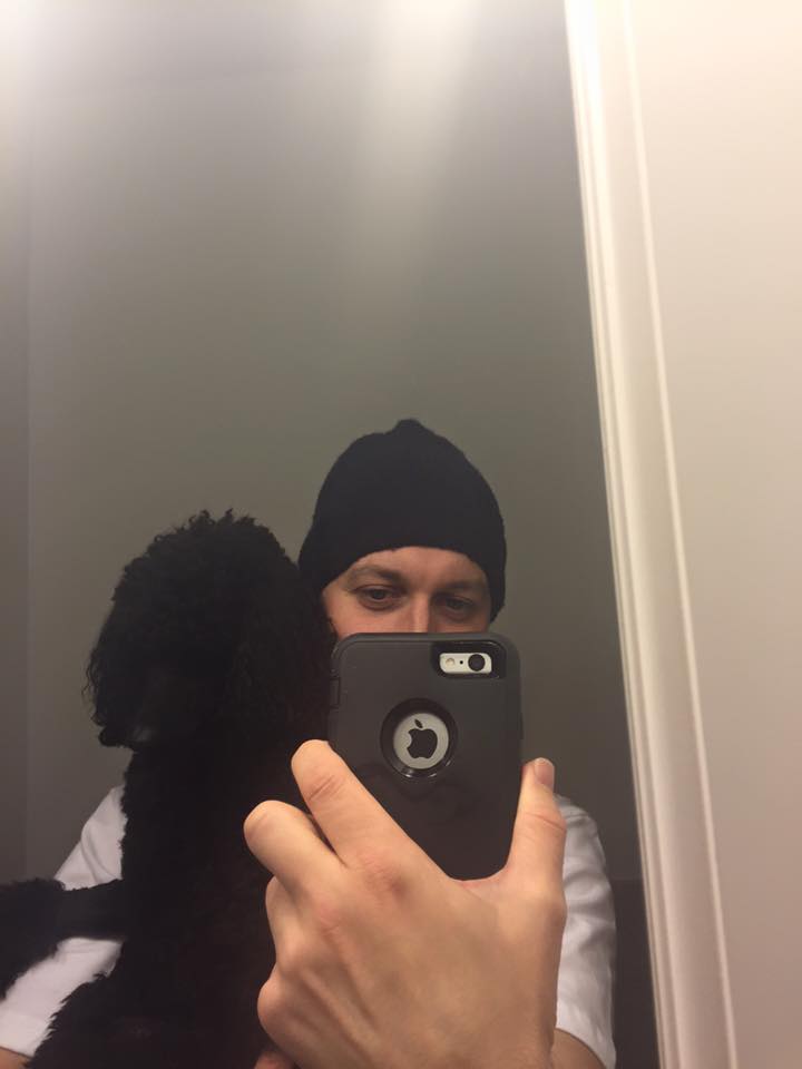My Black Knitted Cap and Black Dog