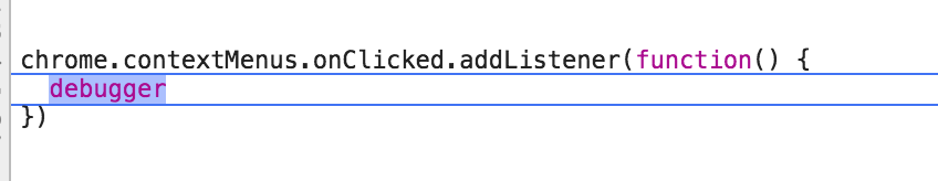 Hitting our onClicked debugger point