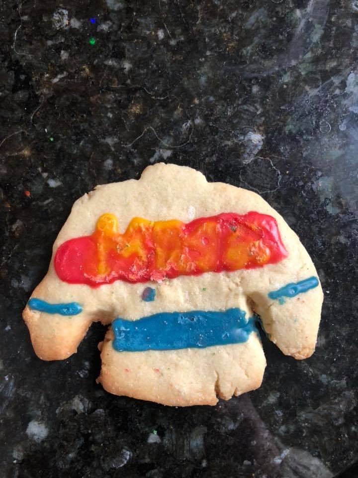 I made a MAGA-themed Christmas cookie as part of an installation I call: “Eating my Feelings.” #resist