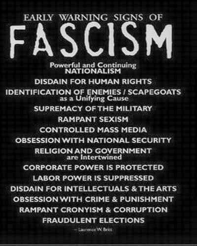 Fascism warning signs
