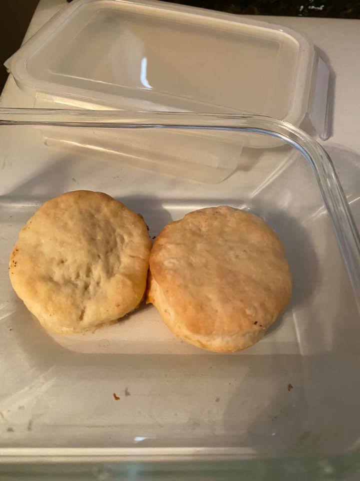 Made some real deal southern-Atlantic biscuits with White Lily flour. Not like my great-grandma made, but more like what my (Great) Aunt Patsy in Tennessee made.