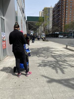 The line at Trader Joe&rsquo;s, Upper West Side, April 2020