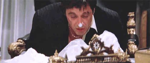 Cocaine snorting scene from &lsquo;Scarface&rsquo;