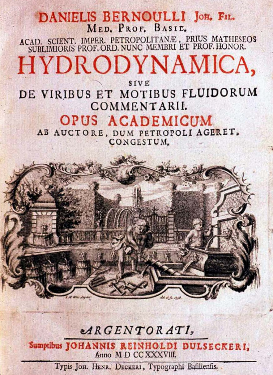 Cover page for Bernoulli&rsquo;s Hydrodynamics