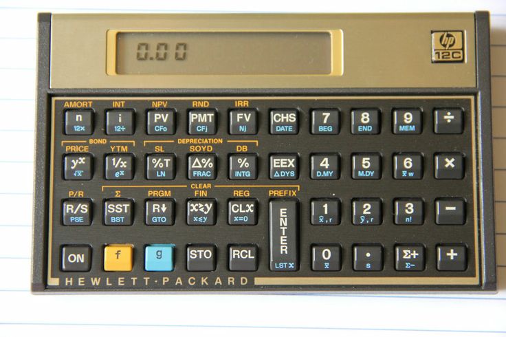 80&rsquo;s era HP 12C calculator