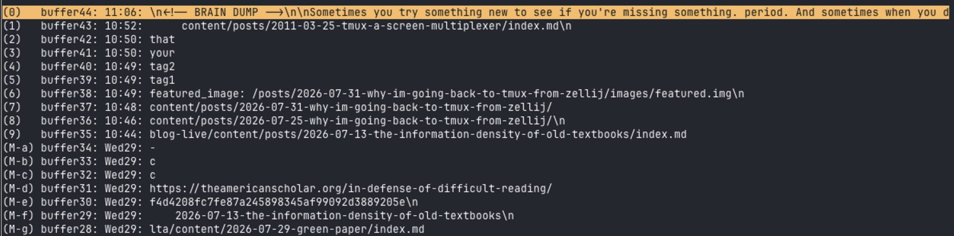 image from Why I'm Going Back to tmux From zellij